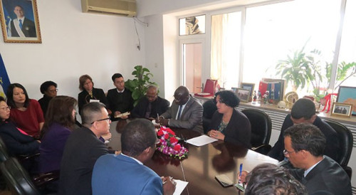Visita de cortesia à Embaixada de Cabo Verde em Pequim
