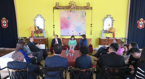 Visita de cortesia à Embaixada de Portugal em Pequim