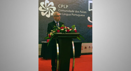 Brazil’s Ambassador to China delivers speech as representative of the country currently holding the presidency of the Community of Portuguese Language Countries