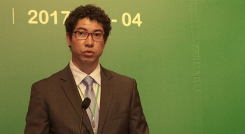 Chefe Rotativo do “Colóquio de Cooperação Financeira para os Países de Língua Portuguesa” a proferir o seu discurso