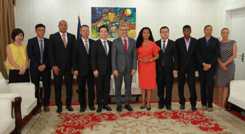 A Delegação do Fórum de Macau na audiência com o Presidente de Cabo Verde, Dr. Jorge Fonseca