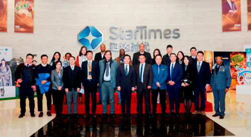 Group photograph with representatives from the Permanent Secretariat and StarTimes executives