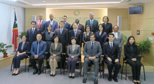 Commissioner Ms Shen Beili at the Permanent Secretariat of Forum Macao