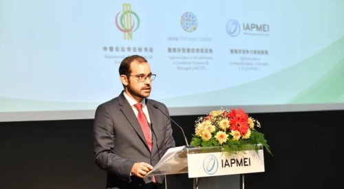 The Executive Director of AICEP Portugal Global, Dr. António Silva, makes a speech