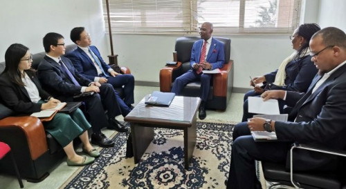The delegation’s meeting with the Director for Asia and Oceania at Mozambique’s Ministry of Foreign Affairs and Cooperation, Mr António Inácio Júnior