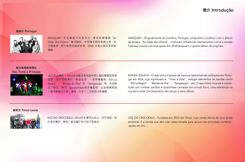 Participating artists (only available in Chinese and Portuguese)