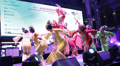 Performance by dance troupe from Hebei Province