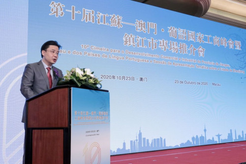  Deputy Secretary-General Mr Ding Tian delivers a speech