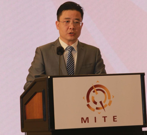 Deputy Secretary-General Mr Ding Tian delivers welcoming speech