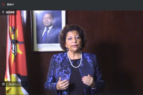  A Vice-Ministra da Saúde de Moçambique, Dra. Lídia de Fátima da Graça Cardoso profere o seu discurso 