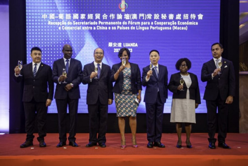 Recepção do Secretariado Permanente do Fórum para a Cooperação Económica e Comercial entre a China e os Países de Língua Portuguesa (Macau) em Luanda