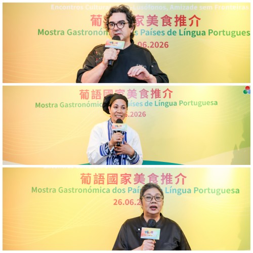 The three chefs participating in the Gastronomic Showcase