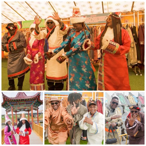 Artists from Portuguese-speaking countries in traditional costumes of China’s ethnic groups